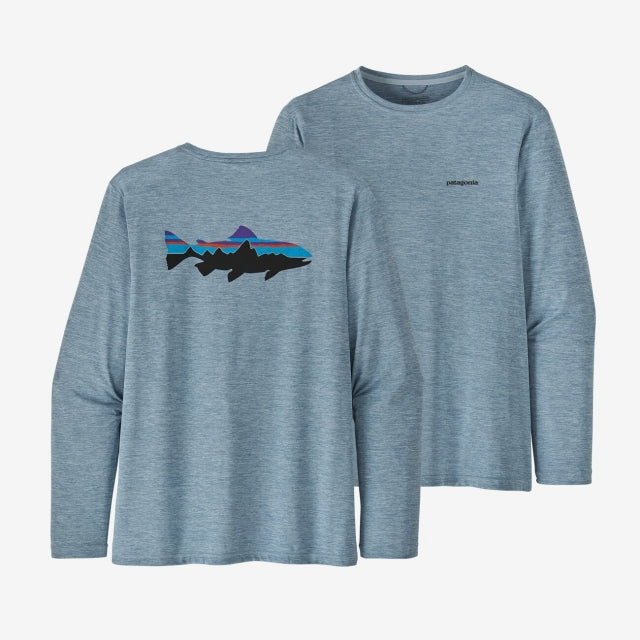Patagonia Men's L/S Cap Cool Daily Fish Graphic Shirt