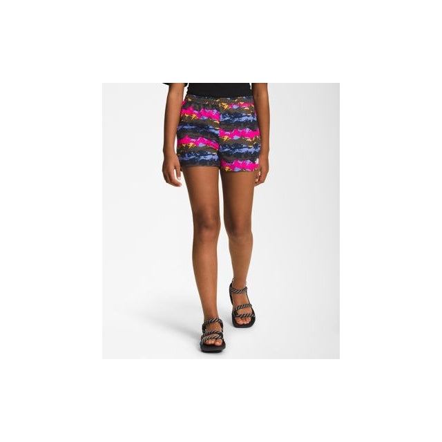 The North Face Girl's Amphibious Class V Short Summit Navy Mountain Panorama Print 